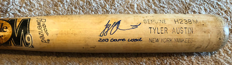 Tyler Austin 2013 Game Used Cracked Bat