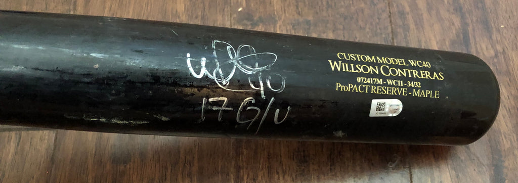 Willson Contreras 2017 Game Used Cracked Bat