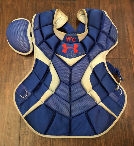 Willson Contreras 2017 Game Used Catcher s Gear Set red Anderson Authentics Inc