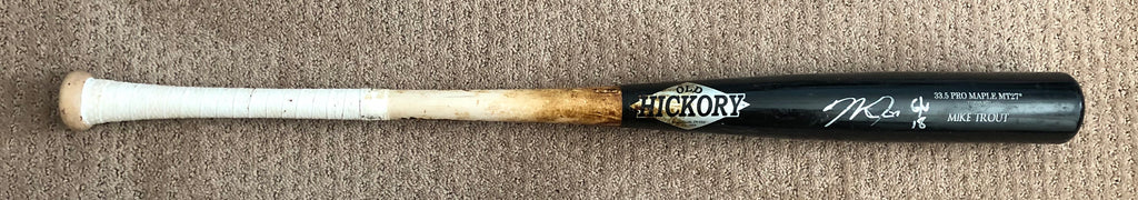 Mike Trout 2018 Game Used Uncracked Bat