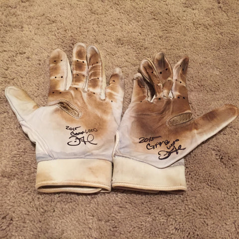 Derek Fisher 2015 Game Used Batting Gloves (pair)